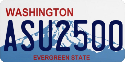 WA license plate ASU2500