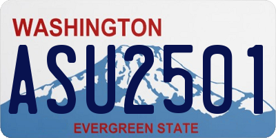 WA license plate ASU2501