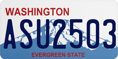 WA license plate ASU2503