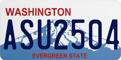 WA license plate ASU2504