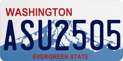 WA license plate ASU2505