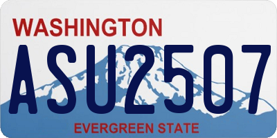 WA license plate ASU2507