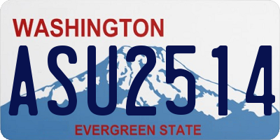 WA license plate ASU2514