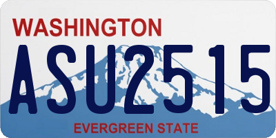 WA license plate ASU2515