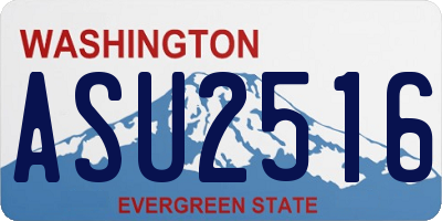 WA license plate ASU2516