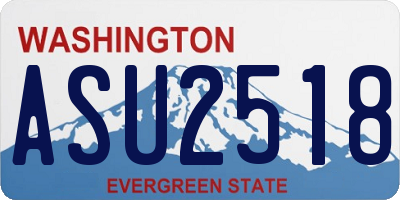 WA license plate ASU2518