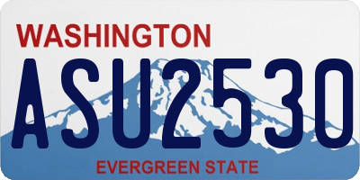 WA license plate ASU2530