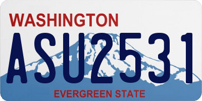 WA license plate ASU2531