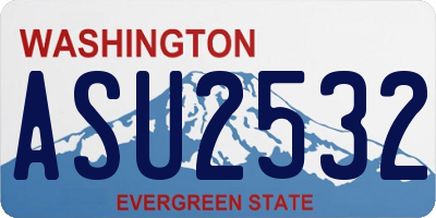 WA license plate ASU2532