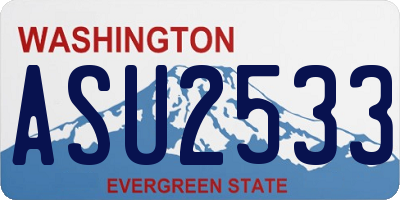 WA license plate ASU2533