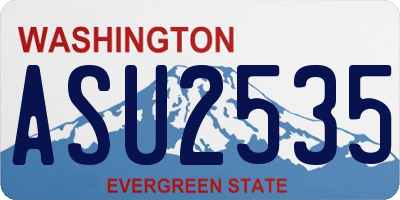 WA license plate ASU2535