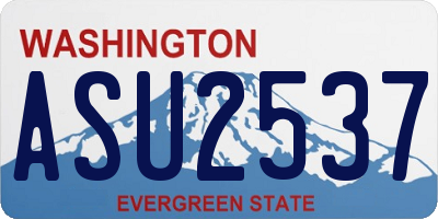 WA license plate ASU2537