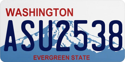 WA license plate ASU2538
