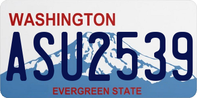 WA license plate ASU2539