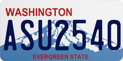 WA license plate ASU2540