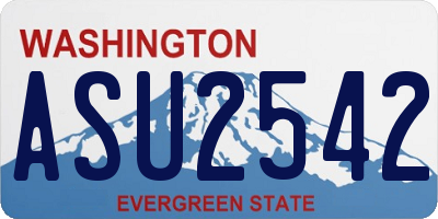 WA license plate ASU2542