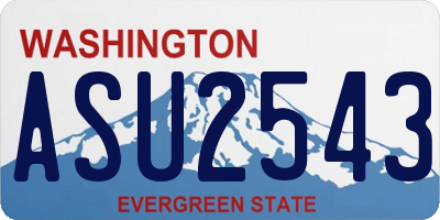 WA license plate ASU2543