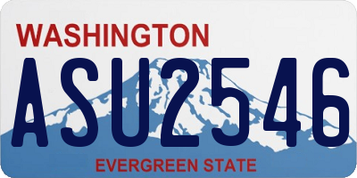 WA license plate ASU2546