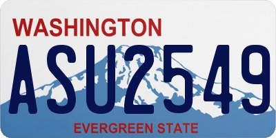 WA license plate ASU2549