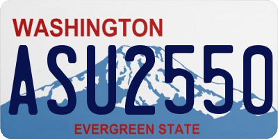 WA license plate ASU2550