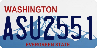 WA license plate ASU2551