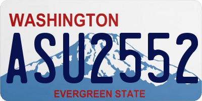 WA license plate ASU2552