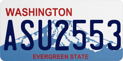 WA license plate ASU2553