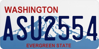 WA license plate ASU2554