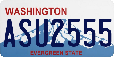 WA license plate ASU2555
