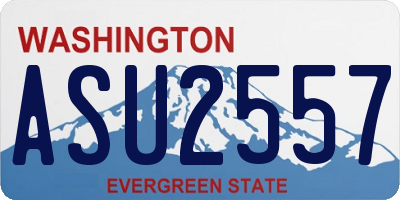 WA license plate ASU2557