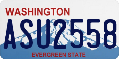 WA license plate ASU2558