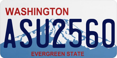 WA license plate ASU2560
