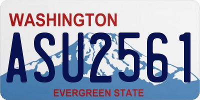 WA license plate ASU2561