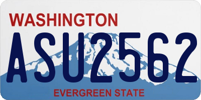 WA license plate ASU2562