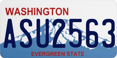 WA license plate ASU2563