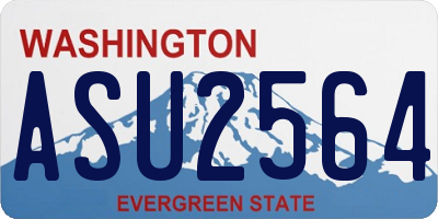 WA license plate ASU2564