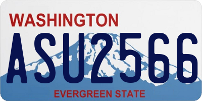 WA license plate ASU2566
