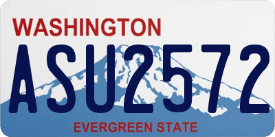 WA license plate ASU2572