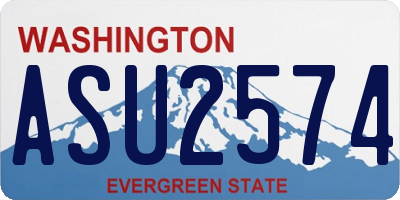 WA license plate ASU2574