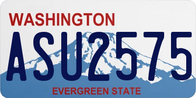 WA license plate ASU2575