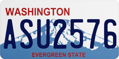 WA license plate ASU2576