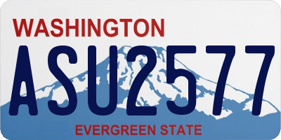 WA license plate ASU2577