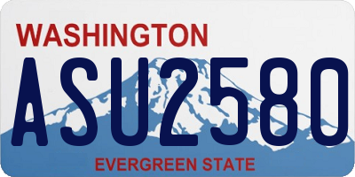 WA license plate ASU2580