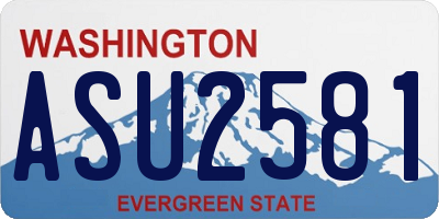 WA license plate ASU2581