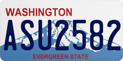 WA license plate ASU2582
