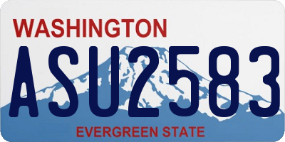 WA license plate ASU2583