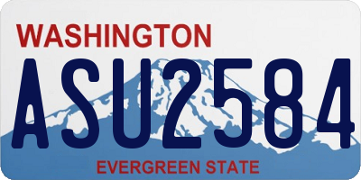 WA license plate ASU2584