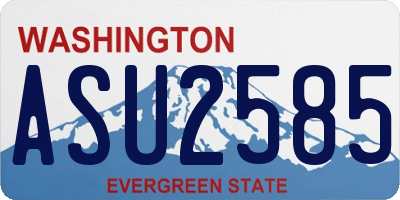 WA license plate ASU2585