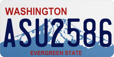 WA license plate ASU2586