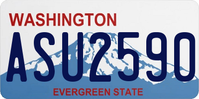 WA license plate ASU2590